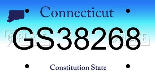 GS38268 Connecticut License Plate