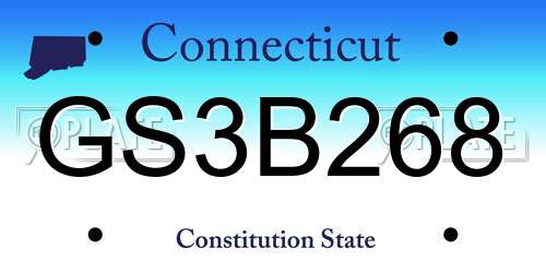 GS3B268 Connecticut License Plate