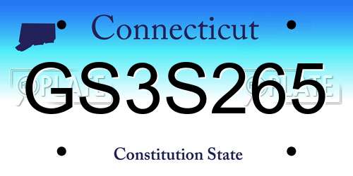 GS3S265 Connecticut License Plate