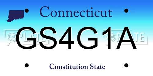 GS4G1A Connecticut License Plate