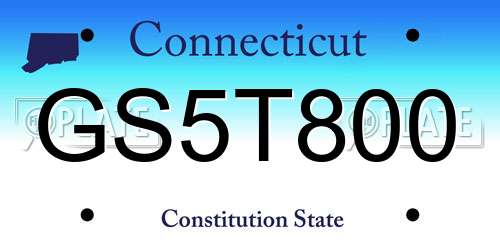 GS5T800 Connecticut License Plate