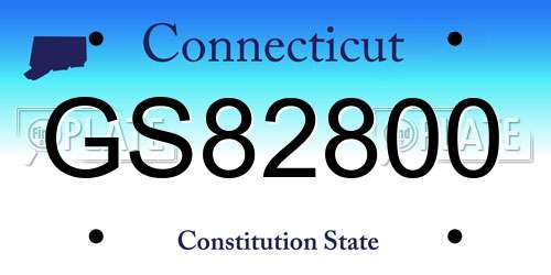 GS82800 Connecticut License Plate