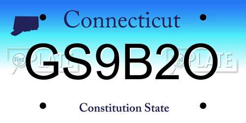 GS9B2O Connecticut License Plate