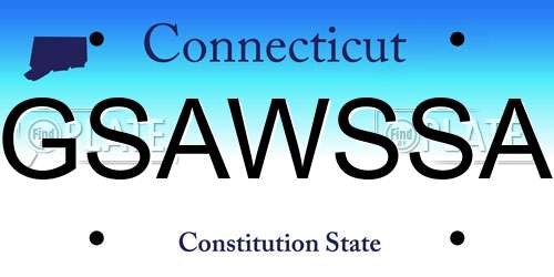 GSAWSSA Connecticut License Plate
