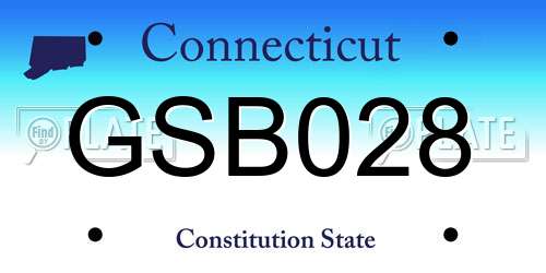 GSB028 Connecticut License Plate