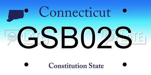 GSB02S Connecticut License Plate
