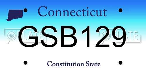 GSB129 Connecticut License Plate