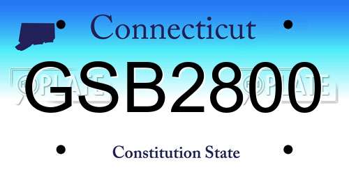 GSB2800 Connecticut License Plate