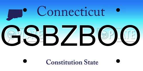GSBZBOO Connecticut License Plate