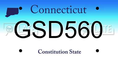 GSD560 Connecticut License Plate