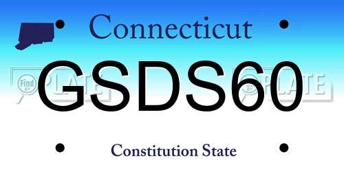 GSDS60 Connecticut License Plate