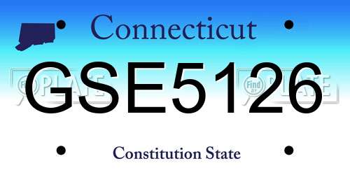GSE5126 Connecticut License Plate