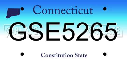 GSE5265 Connecticut License Plate