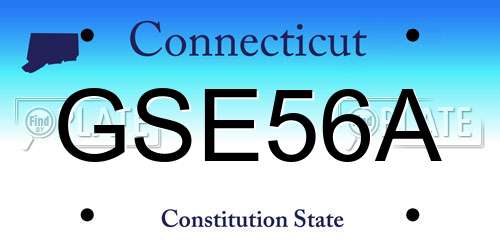 GSE56A Connecticut License Plate