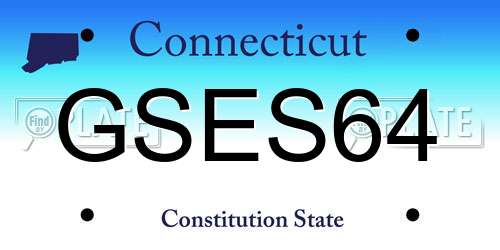 GSES64 Connecticut License Plate