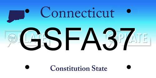 GSFA37 Connecticut License Plate