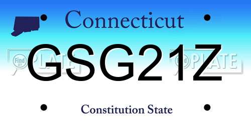 GSG21Z Connecticut License Plate