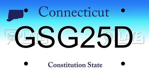 GSG25D Connecticut License Plate
