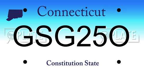 GSG25O Connecticut License Plate