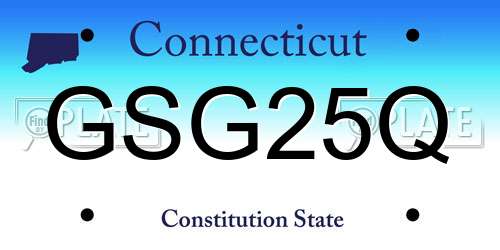 GSG25Q Connecticut License Plate