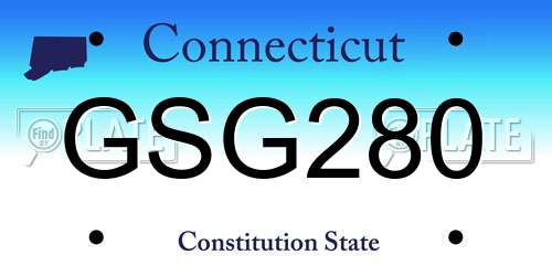 GSG280 Connecticut License Plate