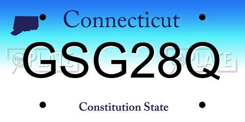 GSG28Q Connecticut License Plate