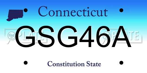 GSG46A Connecticut License Plate