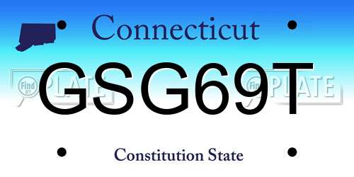 GSG69T Connecticut License Plate