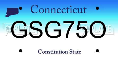 GSG75O Connecticut License Plate