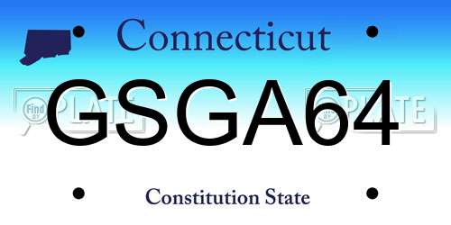 GSGA64 Connecticut License Plate