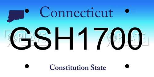 GSH1700 Connecticut License Plate