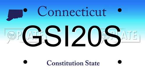 GSI20S Connecticut License Plate