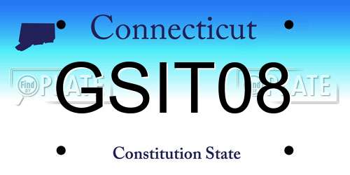 GSIT08 Connecticut License Plate