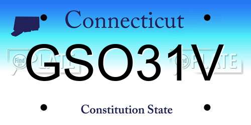 GSO31V Connecticut License Plate