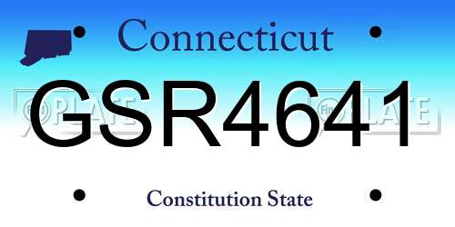 GSR4641 Connecticut License Plate
