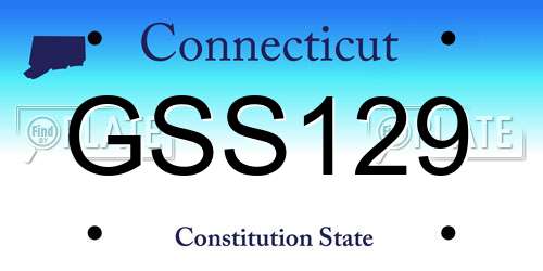 GSS129 Connecticut License Plate