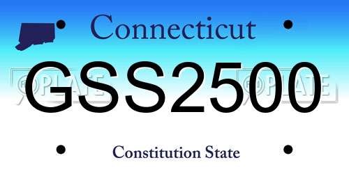 GSS2500 Connecticut License Plate