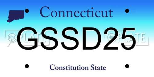 GSSD25 Connecticut License Plate