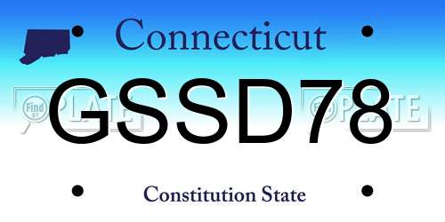 GSSD78 Connecticut License Plate
