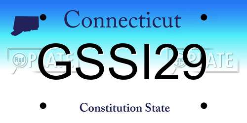 GSSI29 Connecticut License Plate