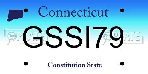 GSSI79 Connecticut License Plate