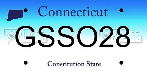 GSSO28 Connecticut License Plate