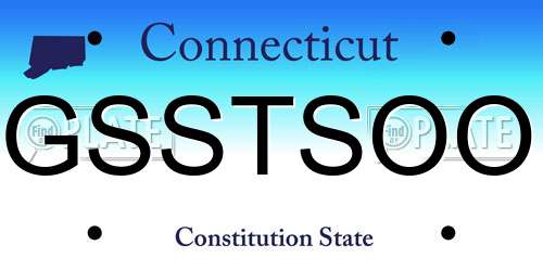 GSSTSOO Connecticut License Plate