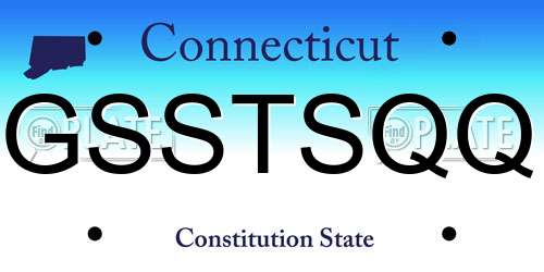 GSSTSQQ Connecticut License Plate