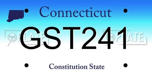 GST241 Connecticut License Plate