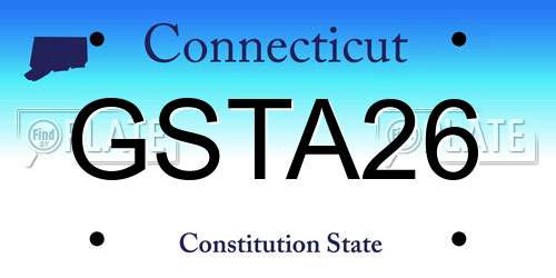 GSTA26 Connecticut License Plate