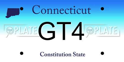 GT4 Connecticut License Plate