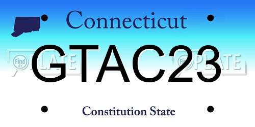 GTAC23 Connecticut License Plate