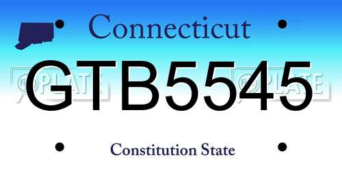 GTB5545 Connecticut License Plate