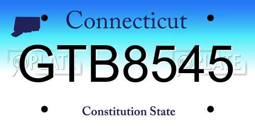 GTB8545 Connecticut License Plate